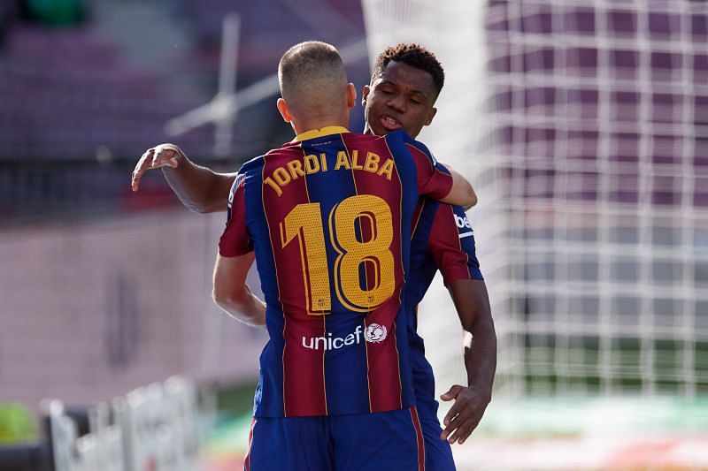 Jordi Alba assisted Fati's goal